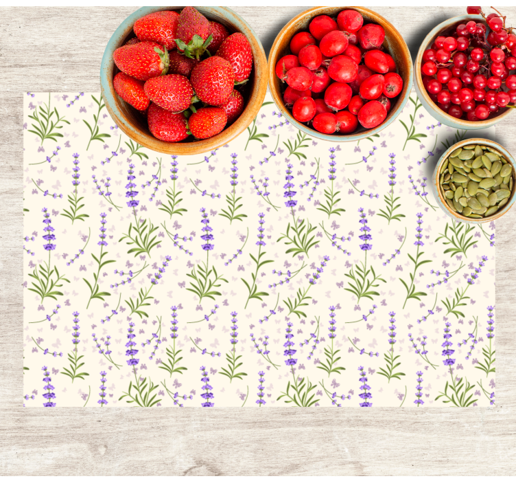 Placemat lavendel bloemenpatroon - TenStickers