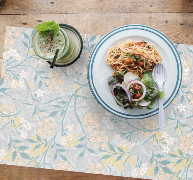 Placemat met bloem geïnspireerde textuur - TenStickers