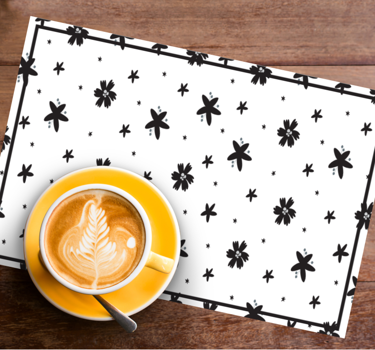 Placemat met bloemdecoratie - TenStickers