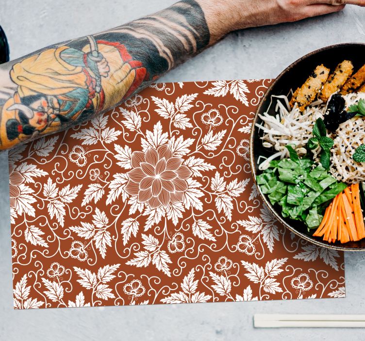 Placemat met bloemenprint oppervlak - TenStickers