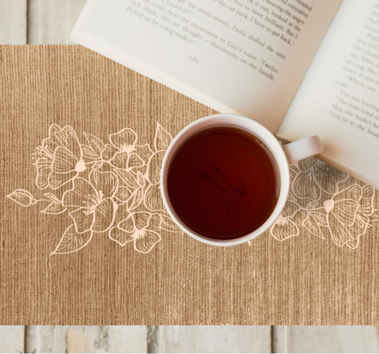 Placemat met bloemmotief reliëf oppervlak - TenStickers