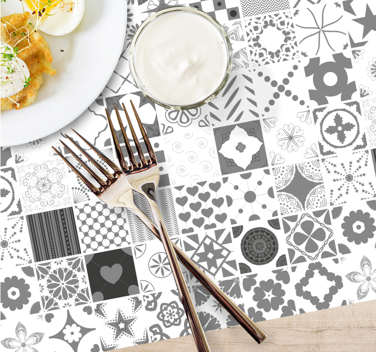 Placemat met effen monochrome patroon - TenStickers