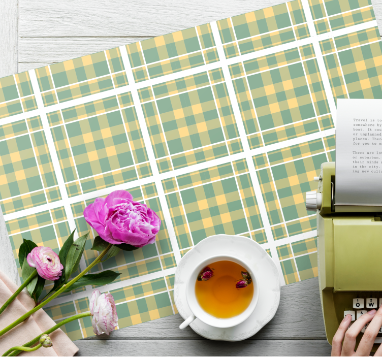 Placemat met geruit patroon textiel - TenStickers