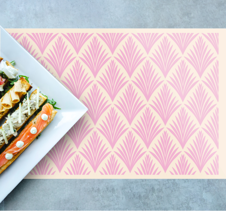 Placemat met gestructureerd bladerenpatroon - TenStickers