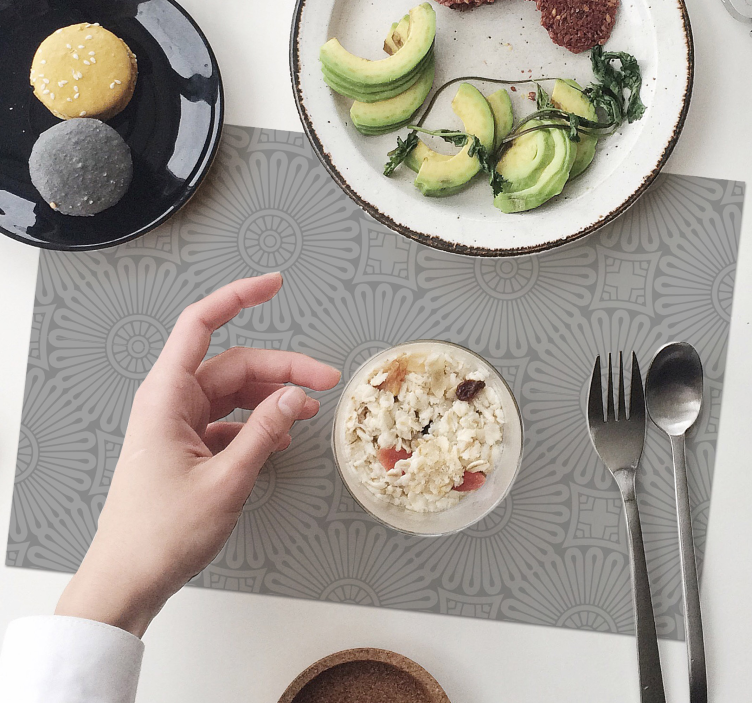 Placemat met gestructureerde grijze afwerking - TenStickers