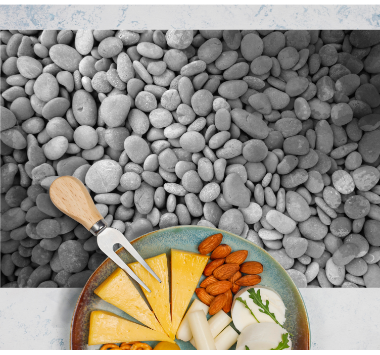 Placemat met gladde kiezelsteenvloer - TenStickers