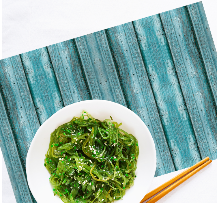 Placemat met houten plank achtergrond - TenStickers