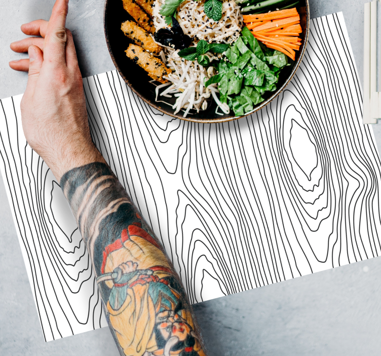 Placemat met houtnerfpatroon - TenStickers