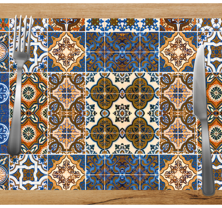 Placemat met intricat tegelpatronen - TenStickers