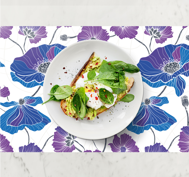 Placemat met levendig botanisch motief - TenStickers