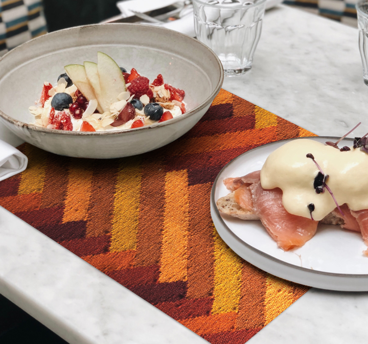 Placemat met levendig geometrisch motief - TenStickers