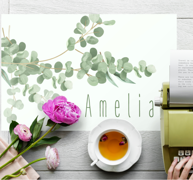 Originele placemats "boho" bladeren patroon - TenStickers