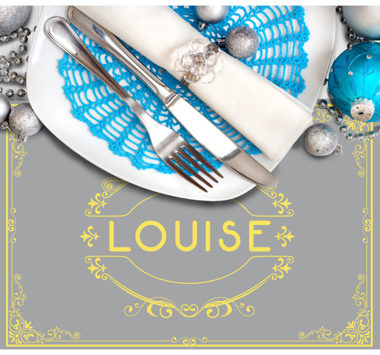 Placemat met naam elegant naamdisplay - TenStickers