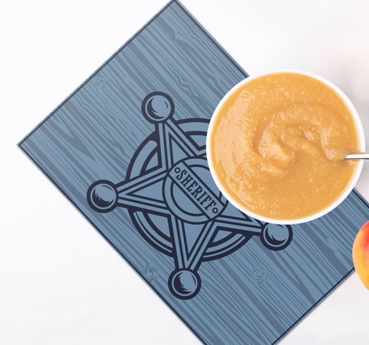 Placemat met naam sheriffster embleem - TenStickers