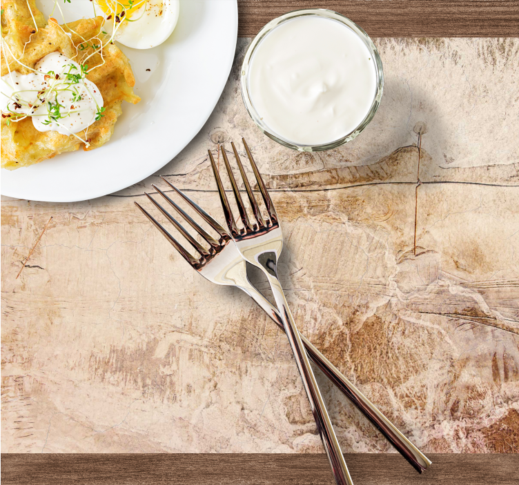 Placemat met organische houtafwerking - TenStickers