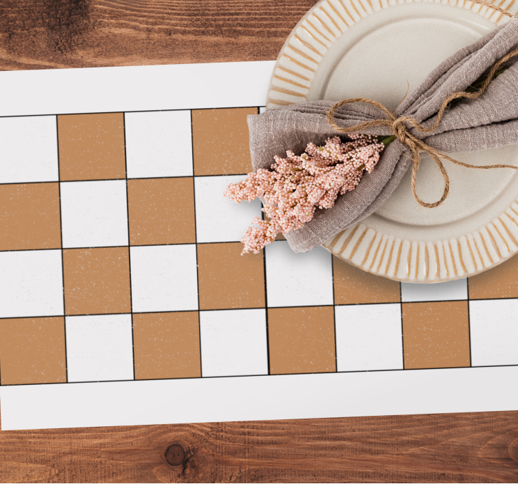 Placemat met ruitjespatroon lay-out - TenStickers