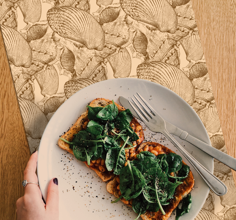 Placemat met schelpenstructuur oppervlak - TenStickers