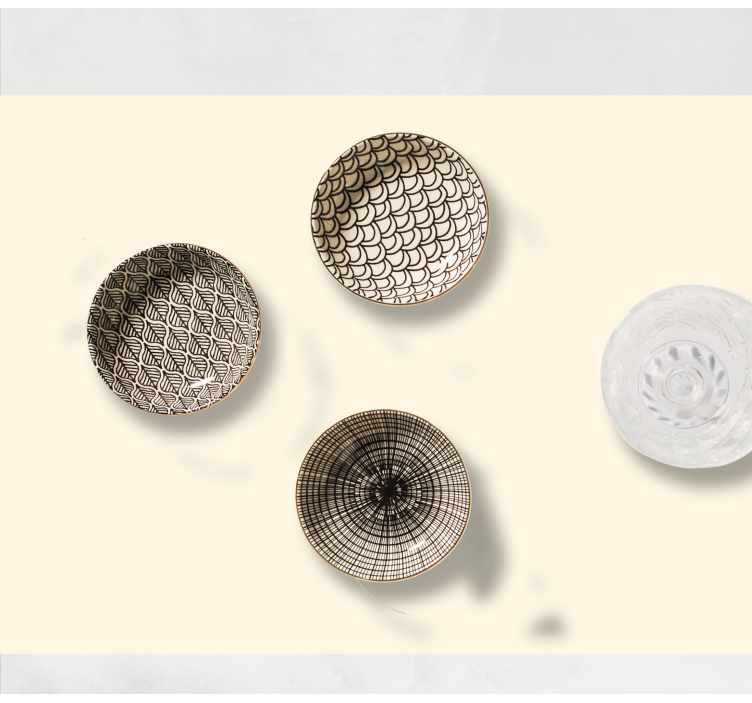 Placemat met stijlvolle patroonkommen - TenStickers