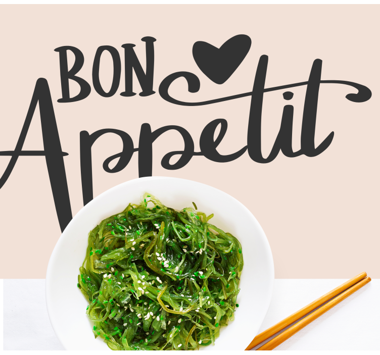Placemat met tekst bon appetit quote - TenStickers