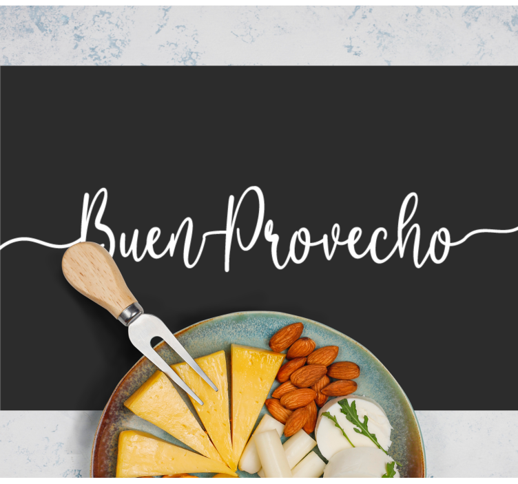 Placemat met tekst elegante voedsel affirmatie - TenStickers