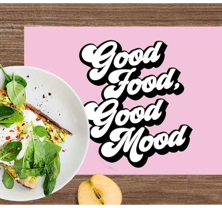 Placemat met tekst goede eten quote - TenStickers
