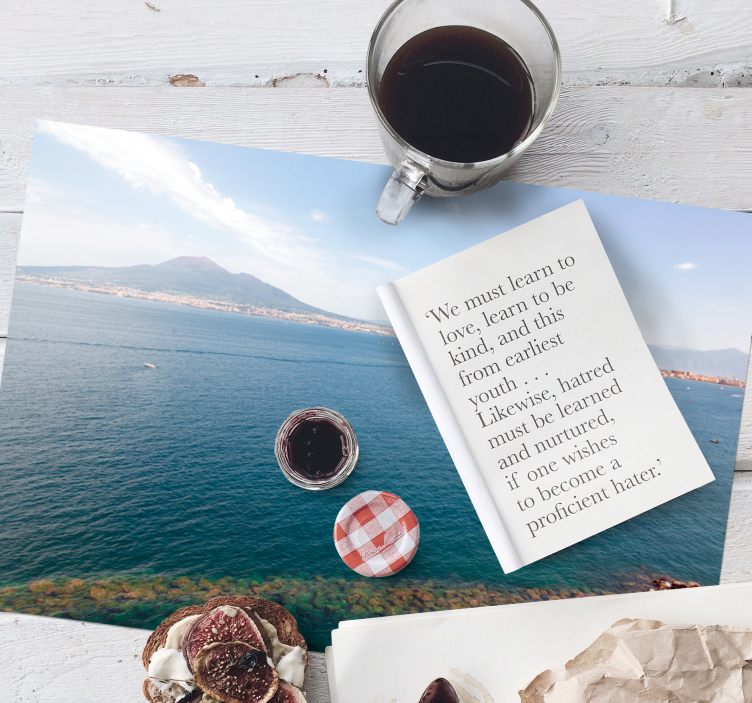 Placemat met tekst inspirerende liefdesquote - TenStickers