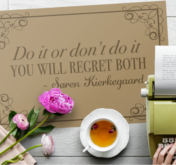 Placemat met tekst inspirerende quote herinnering - TenStickers