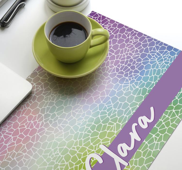 Moderne placemats Moder patroon aanpasbare naam - TenStickers