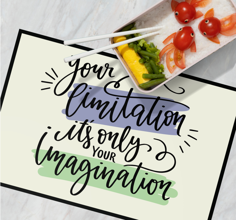 Placemat met tekst motivational zinskunst - TenStickers
