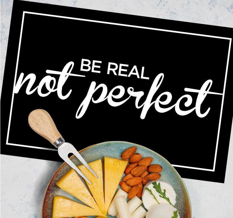 Placemat met tekst slogan van authenticiteit - TenStickers