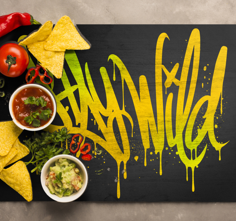 Placemat met tekst stay wild script - TenStickers