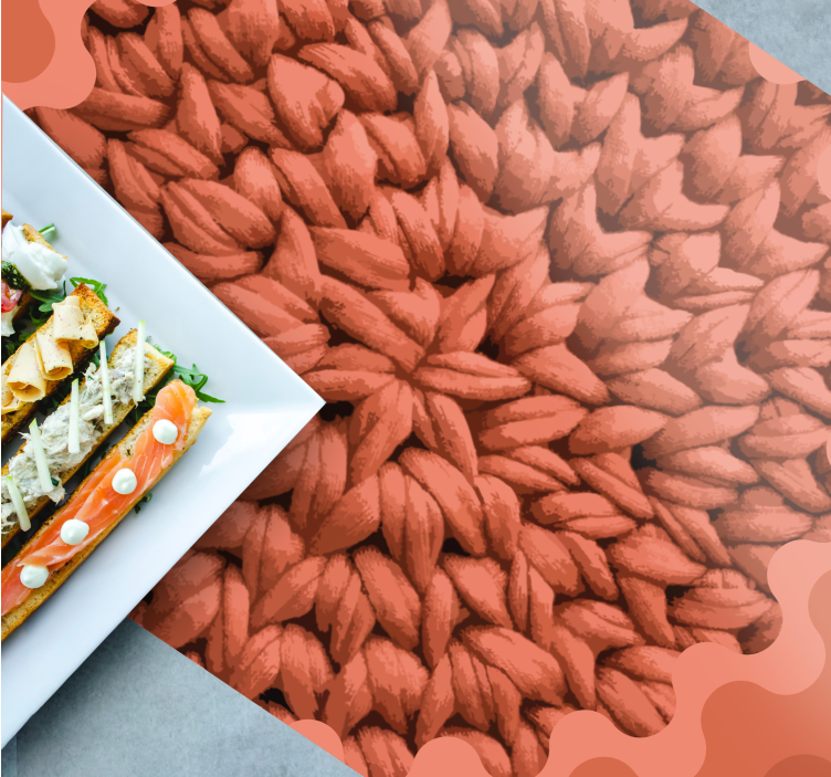 Placemat met textuur van bladeren motief - TenStickers