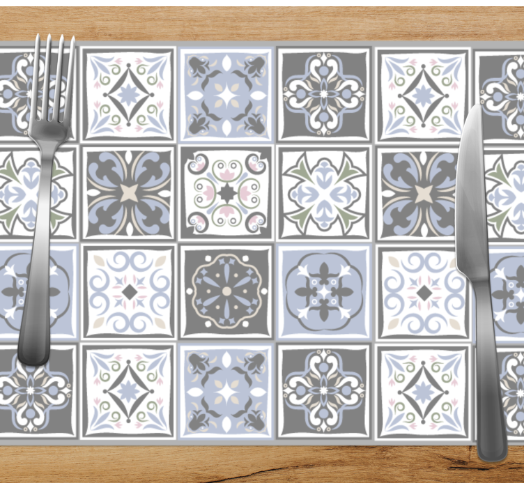 Placemat met versierde tegelpatronen - TenStickers