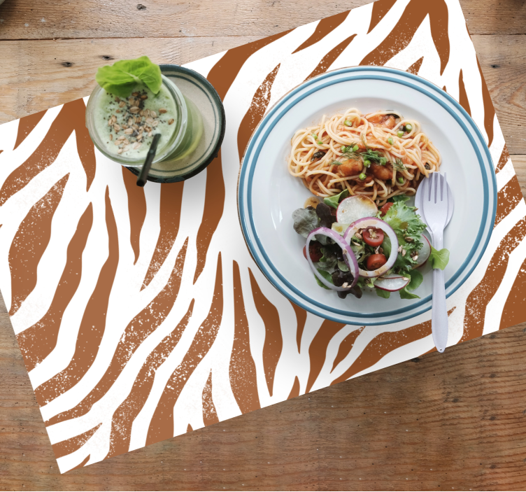 Placemat met zebra patroon tafelkleed - TenStickers