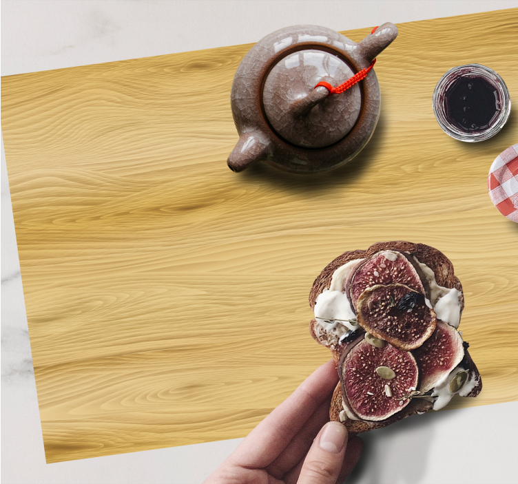 Placemat natuurlijke houten oppervlakte - TenStickers