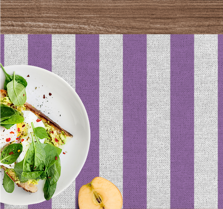 Placemat paarse gestreepte oppervlak - TenStickers