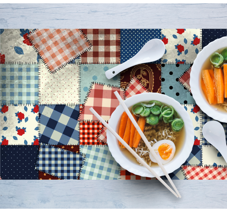 Placemat patchwork stofindeling - TenStickers