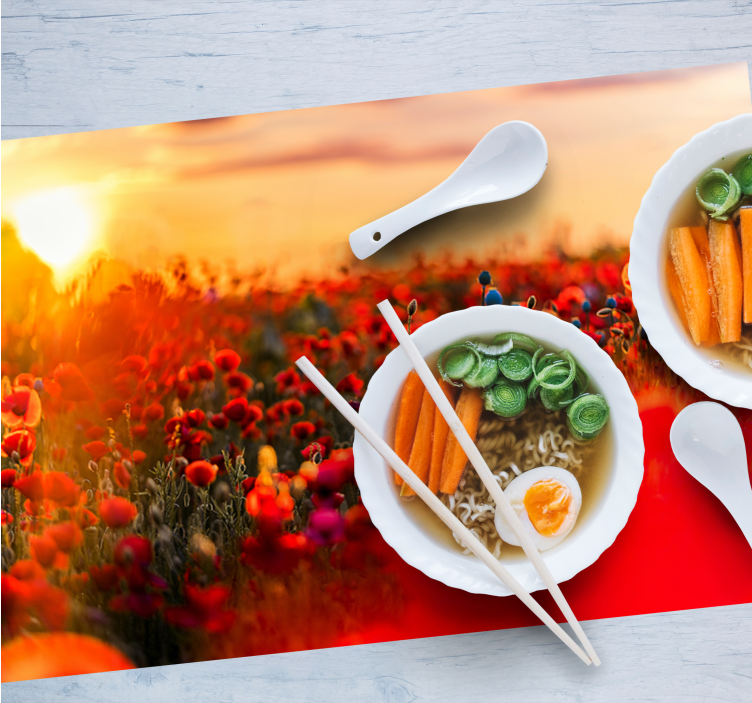 Placemat poppy field sereniteit - TenStickers