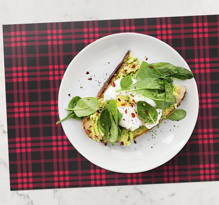 Placemat ruitjesprint oppervlak - TenStickers