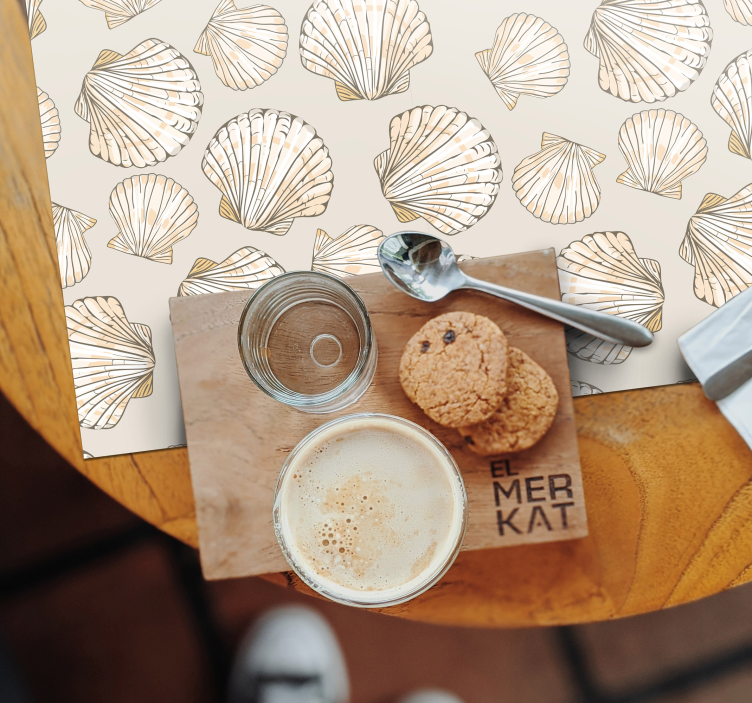 Placemat schelpjespatroon - TenStickers