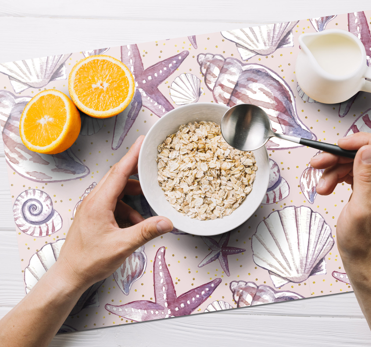 Placemat schelpprint motief - TenStickers