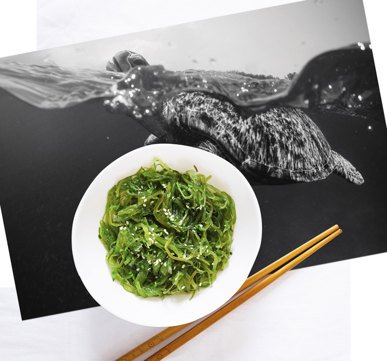 Placemat schildpad onderwater scene - TenStickers