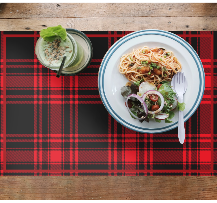Placemat tartanpatroon tafeloppervlak - TenStickers
