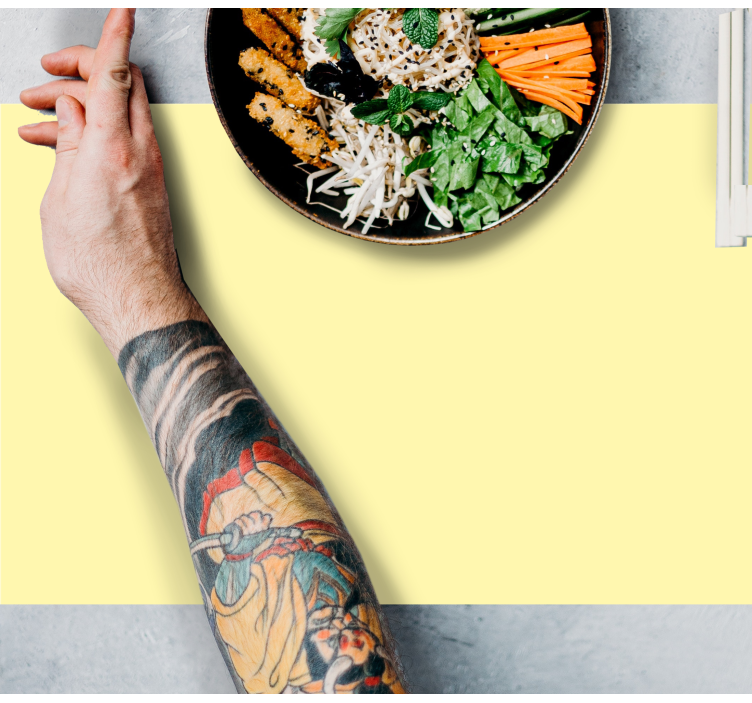 Placemat tattooed arm sushi bowl - TenStickers
