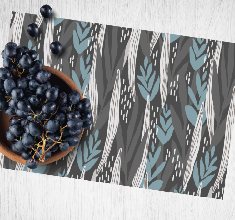 Placemat textured leaf concept - TenStickers