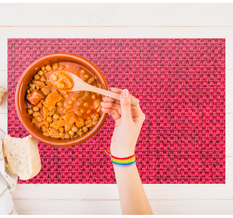 Placemat textured rood mat - TenStickers