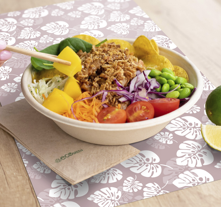 Placemat tropisch blad ontwerp - TenStickers