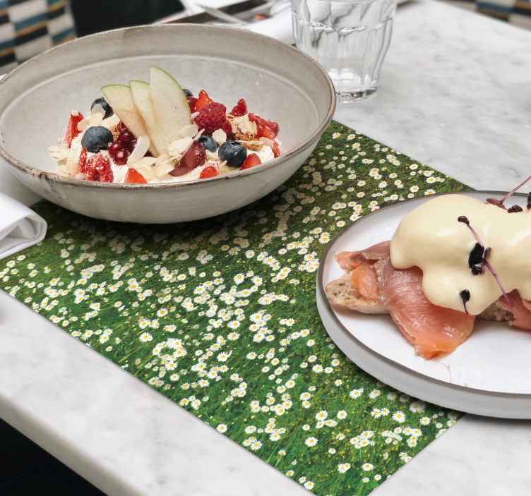 Placemat vers bloemenpatroon - TenStickers