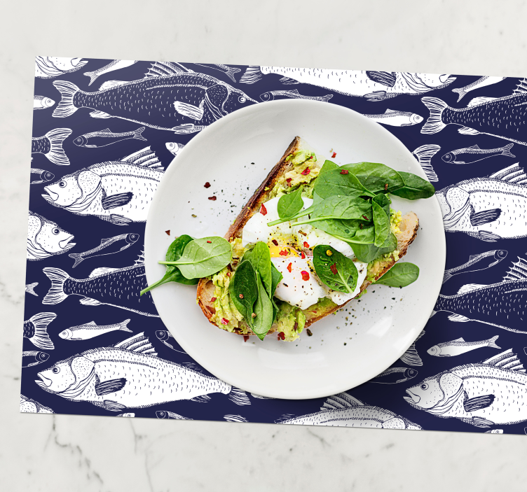 Vissen placemats Vissen onder de zee - TenStickers