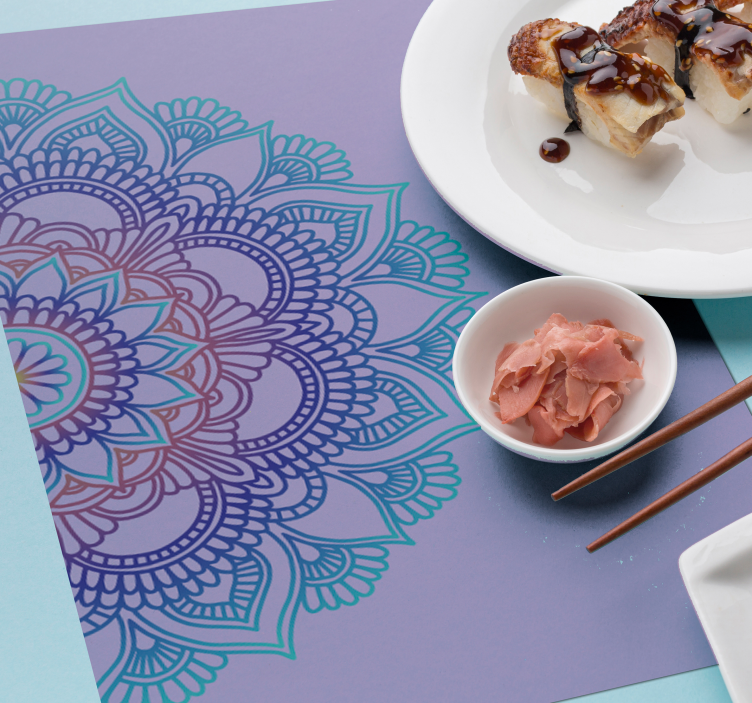 Originele placemats Halve mandala - TenStickers